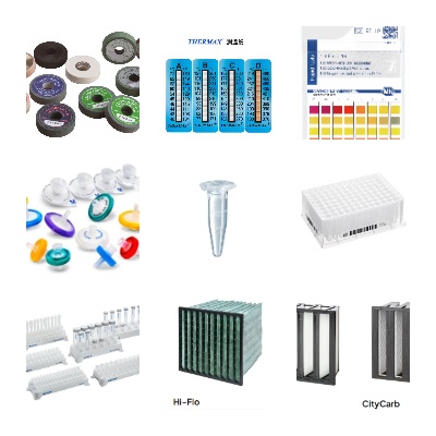 测温纸，离心管，PCR板，针头式过滤器，pH试纸